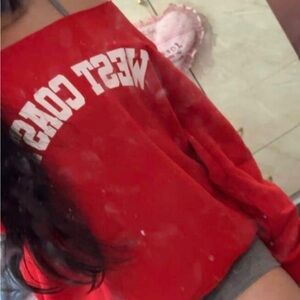 Weat Coast Off The Shoulder Sweatshirt